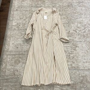 H+M striped wrap dress